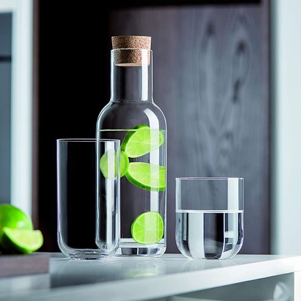 Luigi Bormioli Sublimeโ34 oz Carafe with Cork Stopper